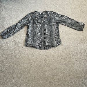 J.Crew Long Sleeve snakeskin Blouse. Size Small.